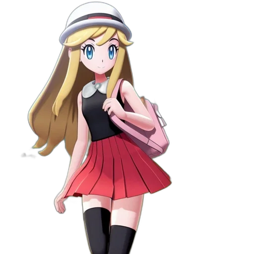 dress, hat, staff, anime transparent PNG cut-out
