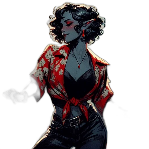 dress, jacket, comic book art, concept art transparent PNG cut-out