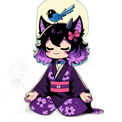 staff, vaporwave, anime, pixel art transparent PNG cut-out