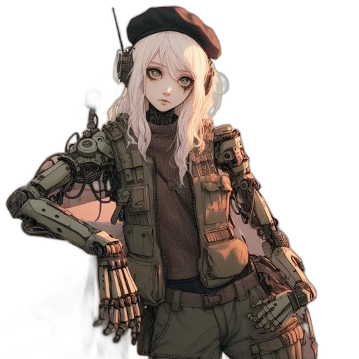 weapon, jacket, staff, animal transparent PNG cut-out