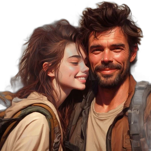 jacket, face, oil painting, photorealistic transparent PNG cut-out