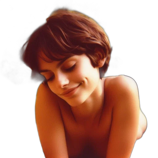face, dress, jewelry, photorealistic transparent PNG cut-out