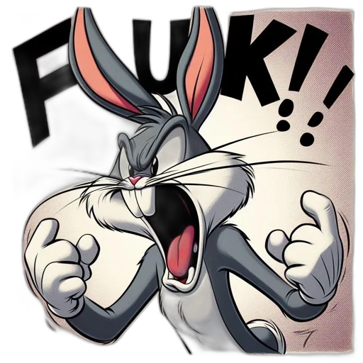 cartoon, animated, rabbit, character transparent PNG cut-out