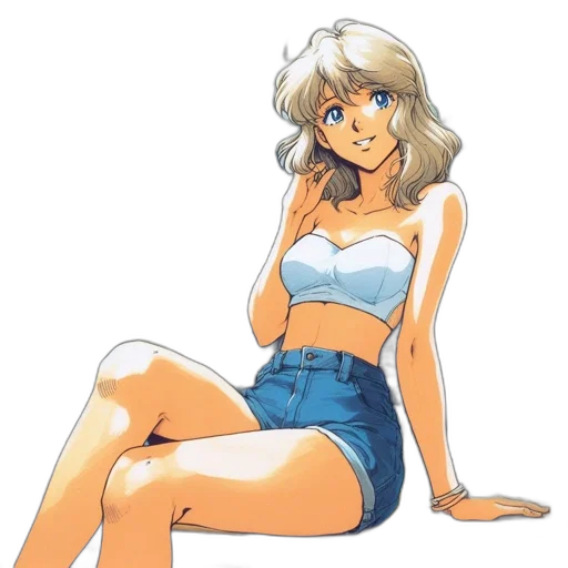 dress, vaporwave, anime, concept art transparent PNG cut-out