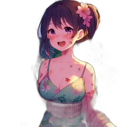 dress, creature, flower, face transparent PNG cut-out