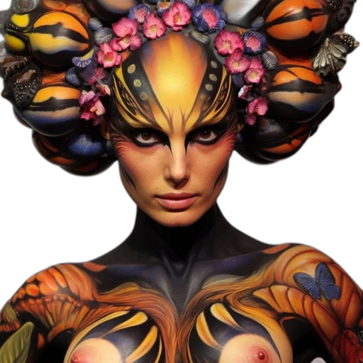crown, mask, hair, face transparent PNG cut-out