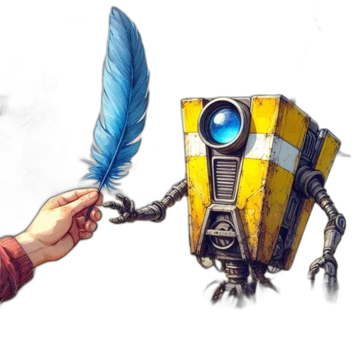 robot, weapon, staff, sword transparent PNG cut-out