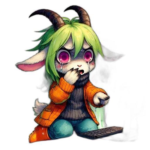 staff, animal, creature, pixel art transparent PNG cut-out