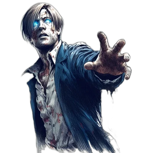jacket, concept art, comic book art, watercolor transparent PNG cut-out