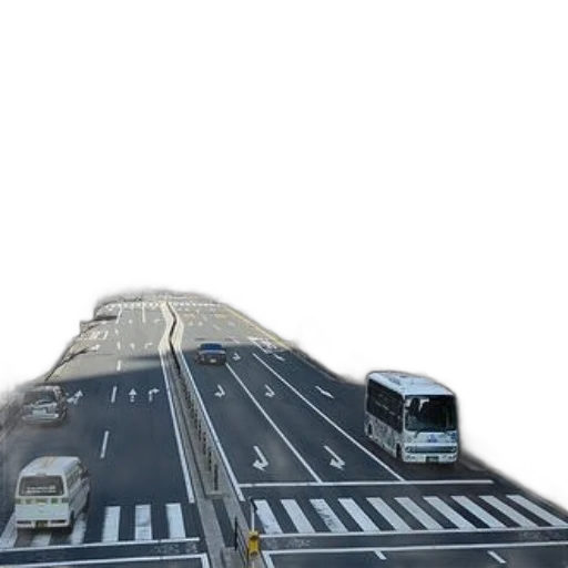 3d render, concept art, photorealistic, city street transparent PNG cut-out