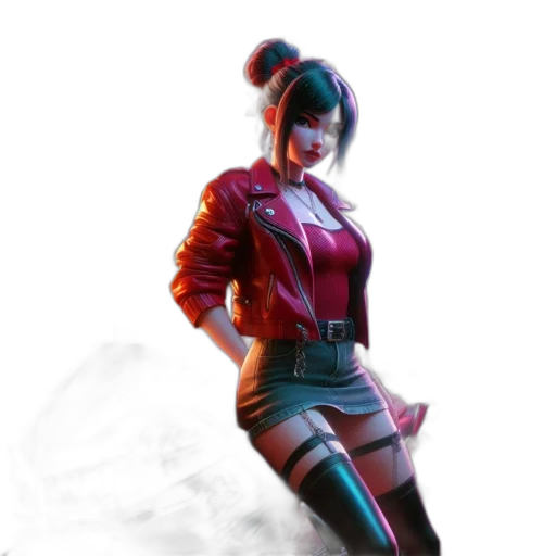 jacket, weapon, concept art, cyberpunk transparent PNG cut-out
