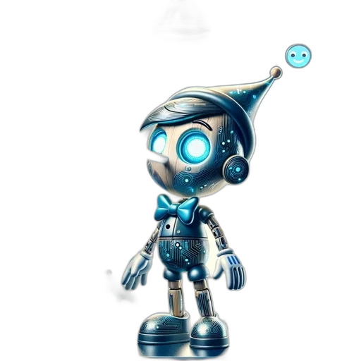 robot, staff, concept art, 3d render transparent PNG cut-out