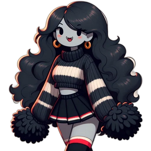 hair, creature, dress, pixel art transparent PNG cut-out