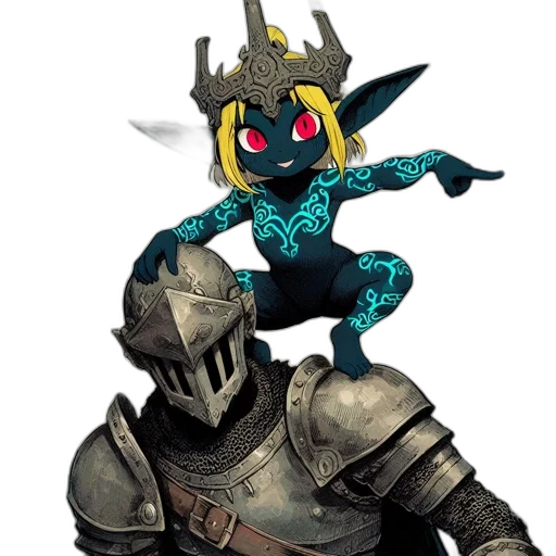 dragon, mask, robot, staff transparent PNG cut-out