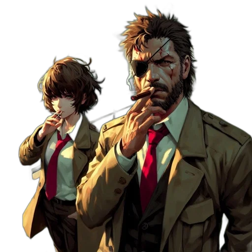 jacket, comic book art, concept art, cyberpunk transparent PNG cut-out