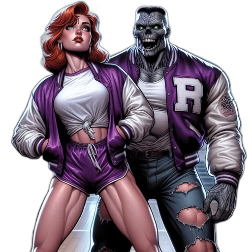 jacket, comic book art, concept art, sports transparent PNG cut-out