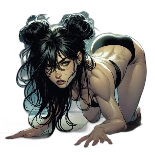 comic book art, concept art, fantasy art, cartoon transparent PNG cut-out