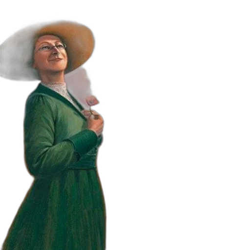hat, dress, staff, face transparent PNG cut-out
