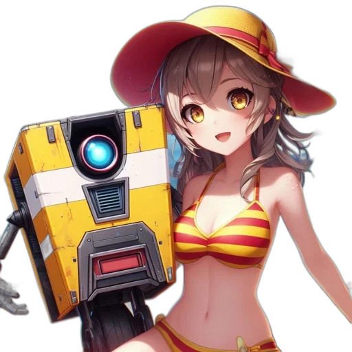 robot, weapon, staff, hat transparent PNG cut-out