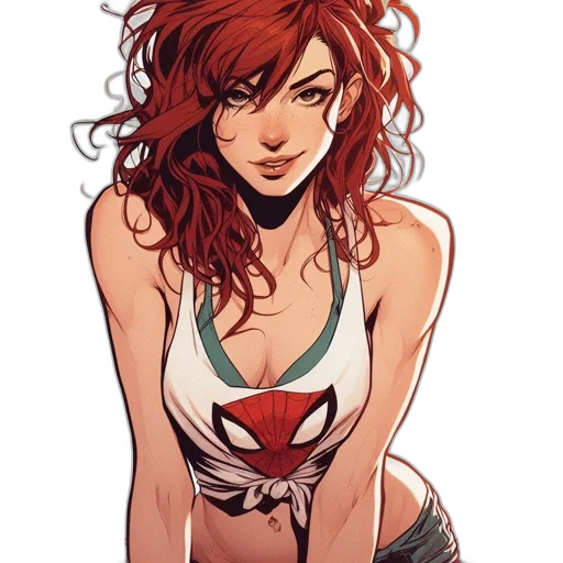 comic book art, concept art, cartoon, watercolor transparent PNG cut-out
