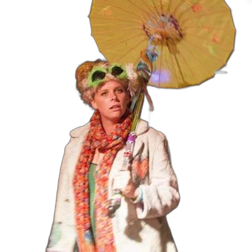 umbrella, hat, staff, flower transparent PNG cut-out