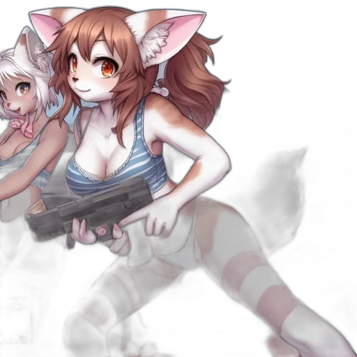 anime, concept art, fantasy art, watercolor transparent PNG cut-out