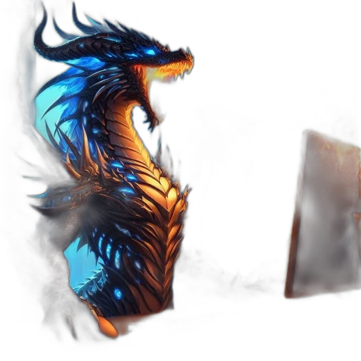 dragon, creature, concept art, fantasy art transparent PNG cut-out