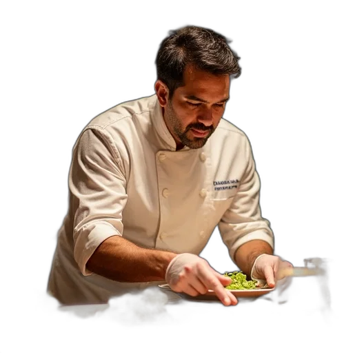 staff, food, photorealistic, chef transparent PNG cut-out