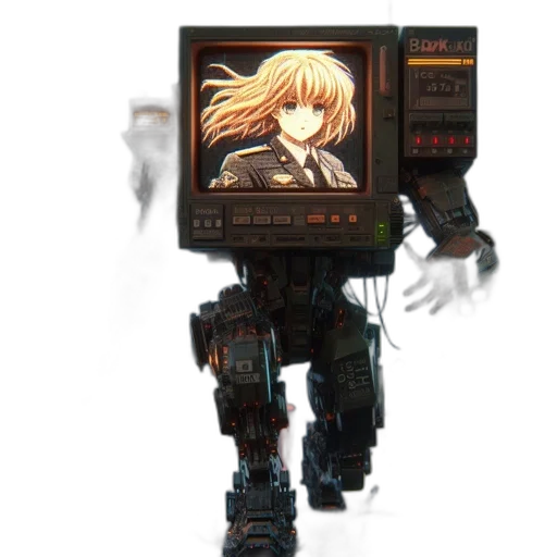 robot, weapon, staff, creature transparent PNG cut-out