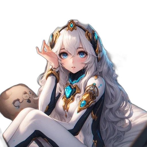 staff, robot, face, crown transparent PNG cut-out