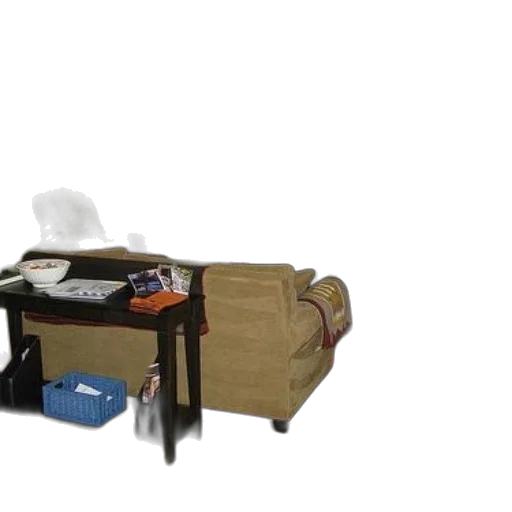 furniture, staff, 3d render, earth tones transparent PNG cut-out