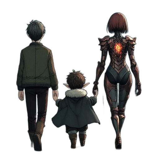 robot, jacket, concept art, pixel art transparent PNG cut-out