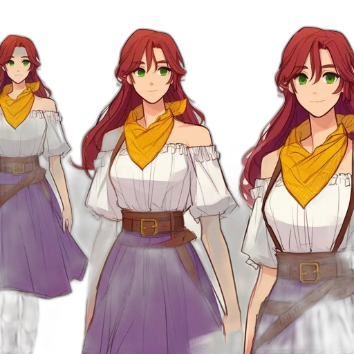 dress, concept art, fantasy art, anime transparent PNG cut-out