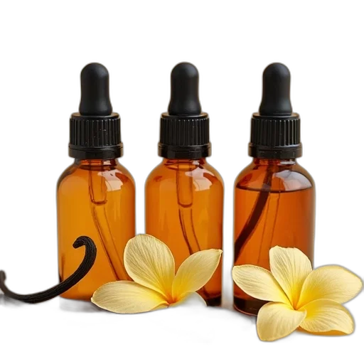 three, essential, aroma, bottles transparent PNG cut-out