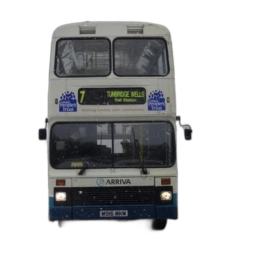3d render, double, decker, bus transparent PNG cut-out