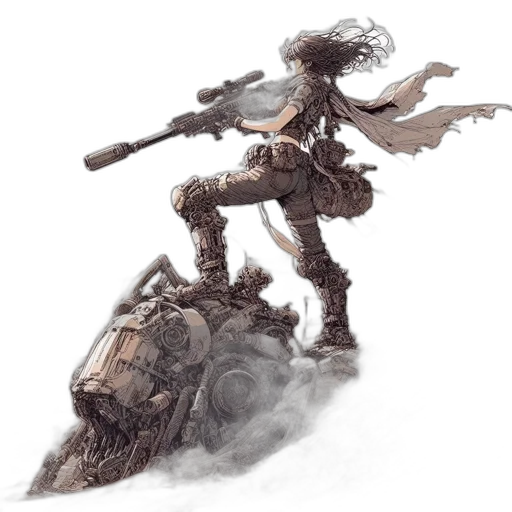 weapon, robot, sword, concept art transparent PNG cut-out