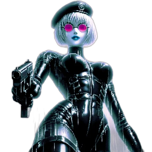 robot, weapon, cyberpunk, concept art transparent PNG cut-out
