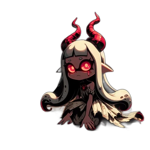 creature, mask, staff, hair transparent PNG cut-out