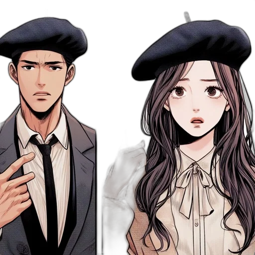 hat, anime, comic book art, concept art transparent PNG cut-out