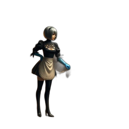 staff, robot, dress, weapon transparent PNG cut-out