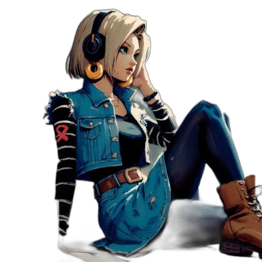 jacket, weapon, robot, face transparent PNG cut-out