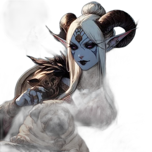mask, dragon, staff, creature transparent PNG cut-out