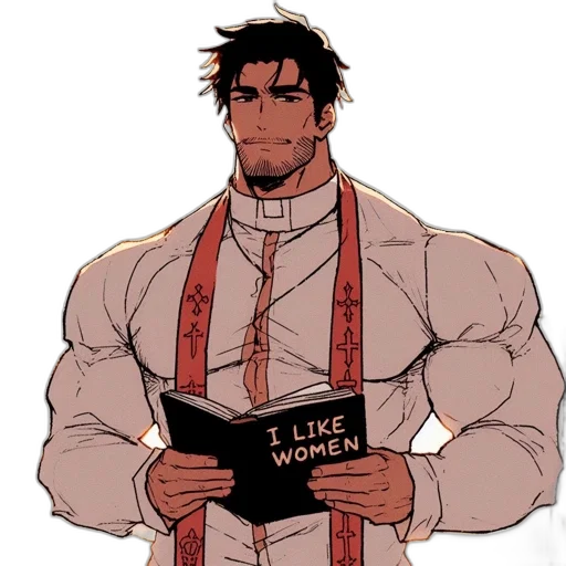 jacket, staff, comic book art, cartoon transparent PNG cut-out