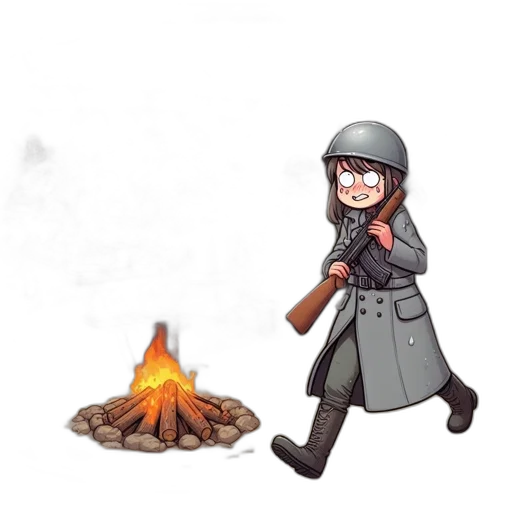 hat, weapon, staff, jacket transparent PNG cut-out