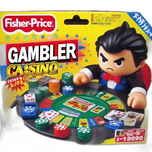 fisher-price, gambler, casino, toy transparent PNG cut-out