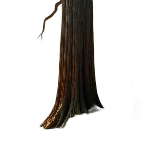 hair, tree, staff, dress transparent PNG cut-out
