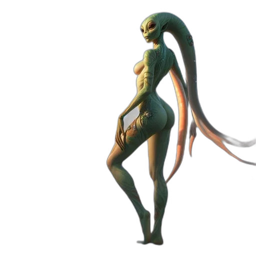 creature, concept art, fantasy art, 3d render transparent PNG cut-out