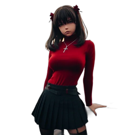 dress, staff, robot, creature transparent PNG cut-out
