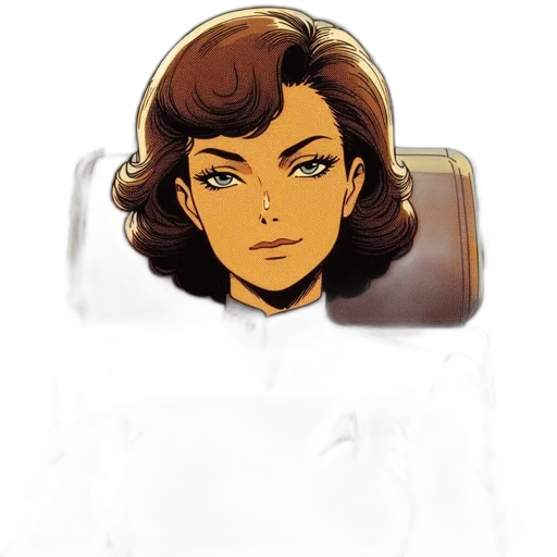 face, jacket, crown, hair transparent PNG cut-out