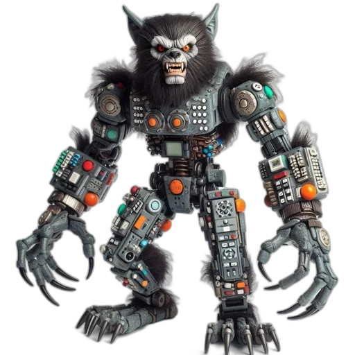 robot, creature, concept art, 3d render transparent PNG cut-out